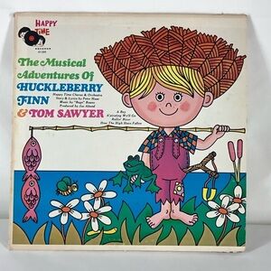 Happy Time Records Colorful Vinyl Album Huckleberry Finn & Tom Sawyer
